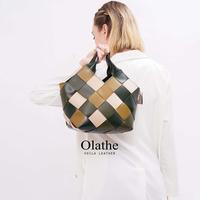 Gambar Tas Anyam Kulit Asli Voila Olathe Green dari Voila Leather Kota Administrasi Jakarta Pusat 1 Tokopedia