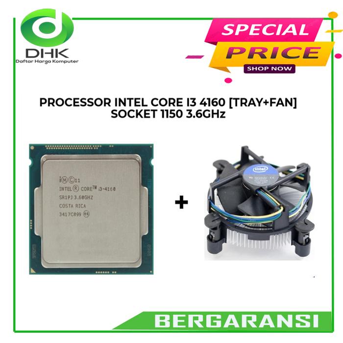 Jual Processor Intel Core i3 4160 3.6 GHz tray socket 1150 - tanpa fan ...