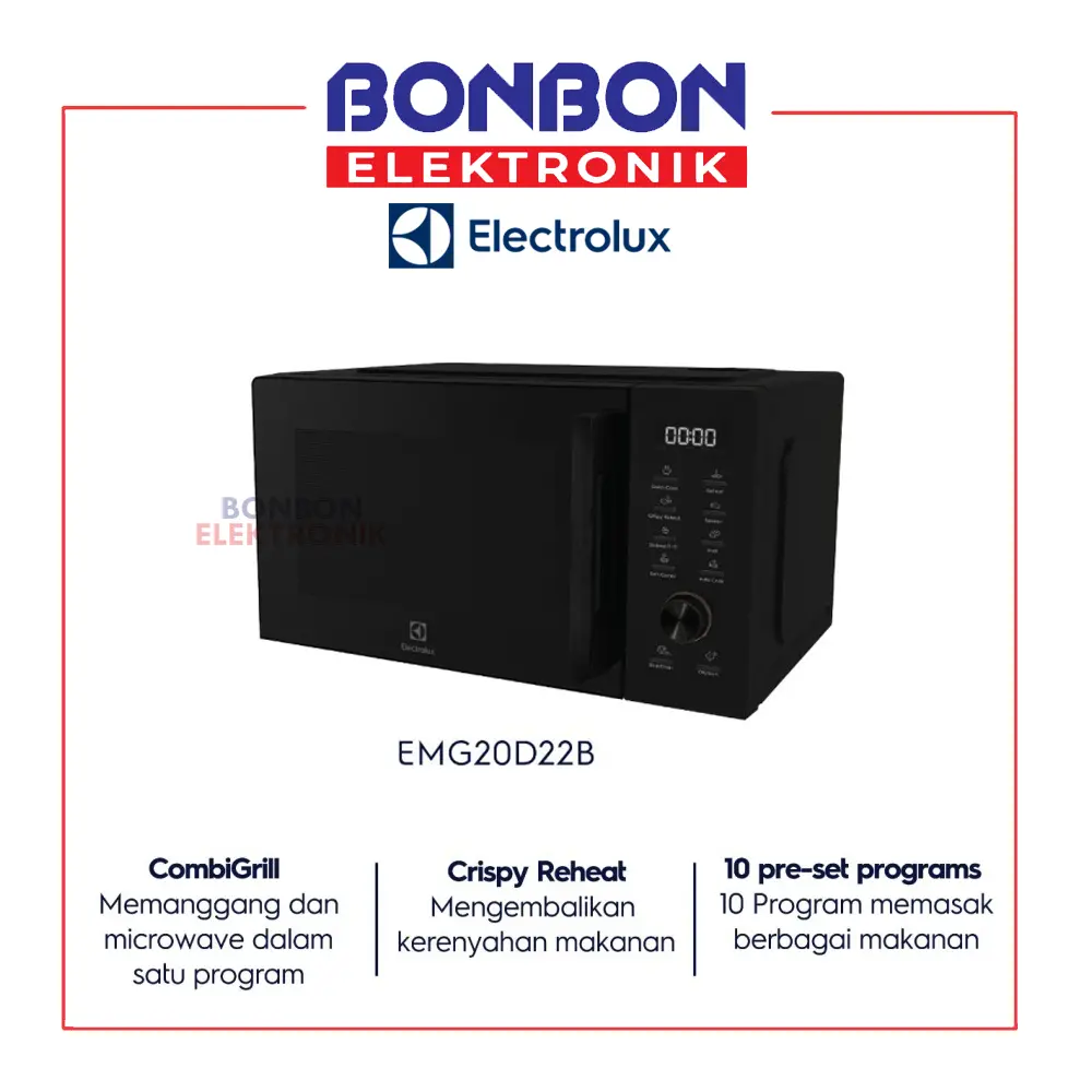 ELECTROLUX Microwave Oven Grill 20L EMG20D22B / EMG 20D22B