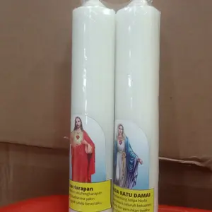 lilin doa katolik ( 1 pasang)
