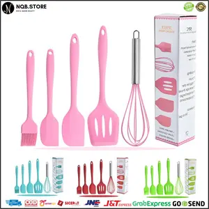 BAKING PROPS 5in1 - Alat Masak Silikon Set Utensil Spatula Kocokan