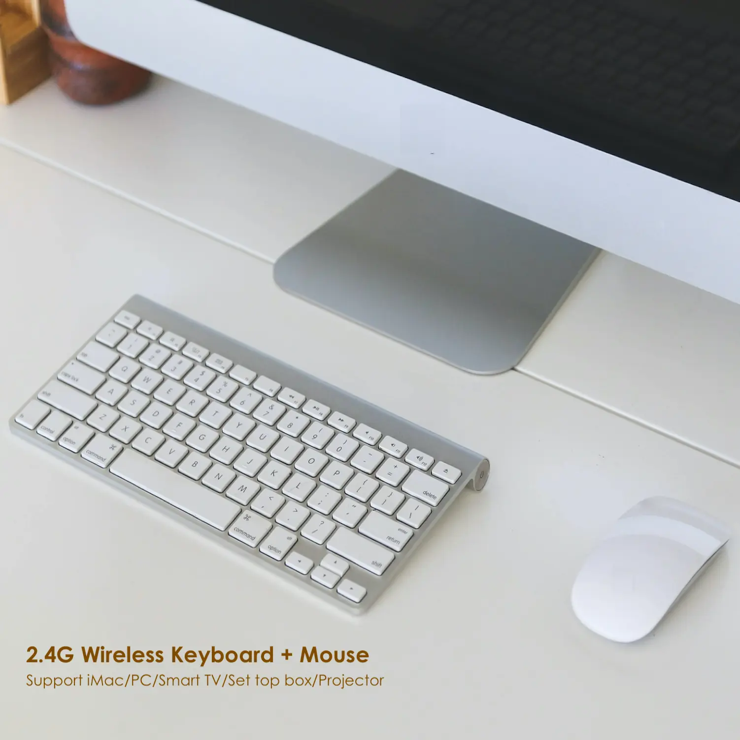 Keyboard Mouse iMac Wireless OEM Non ORI - Paket Keyboard Mouse