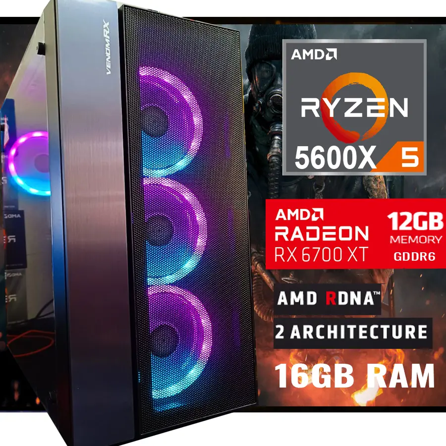 PC Gaming Ryzen 5 feat RX 6700 XT 12GB Radeon