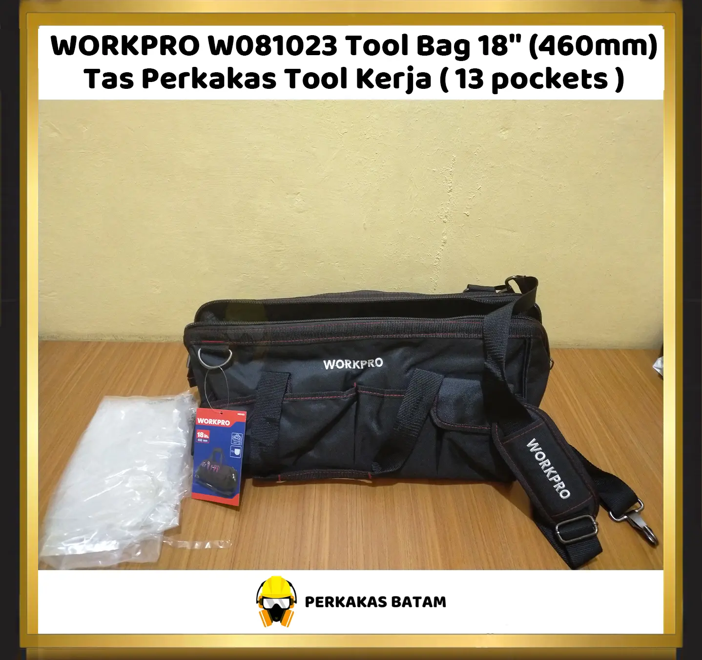 CLOSE TOP WIDE MOUTH STORAGE BAG 18" Tools Bag Tas Perkakas Tool Box