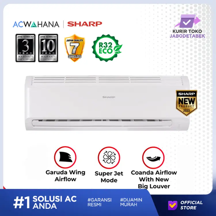 Sharp AC Split Standard Turbo 1PK - AH-A9BEY | A9BEY