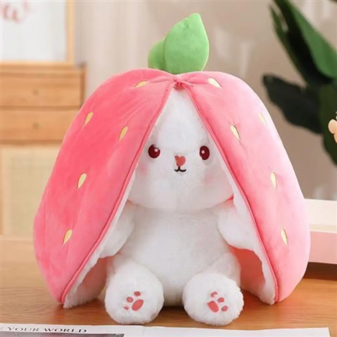 Boneka kelinci strobery lucu mainan mewah untuk hadiah