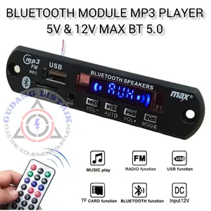 Module Kit Mp3 Player Bluetooth 5.0 Plus Remote 5V 12V Stereo MAX