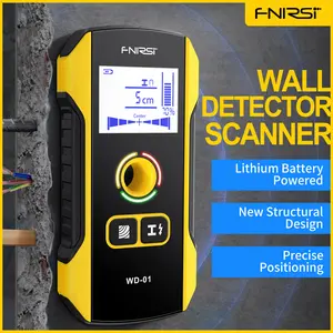 Detektor Logam Kayu LCD Wall Scanner HPC USB Type C 300mAh ABS Kuning WD-01 FNIRSI