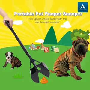 sekop genggam pup kucing anjing kotoran hewan gagang panjang pendek