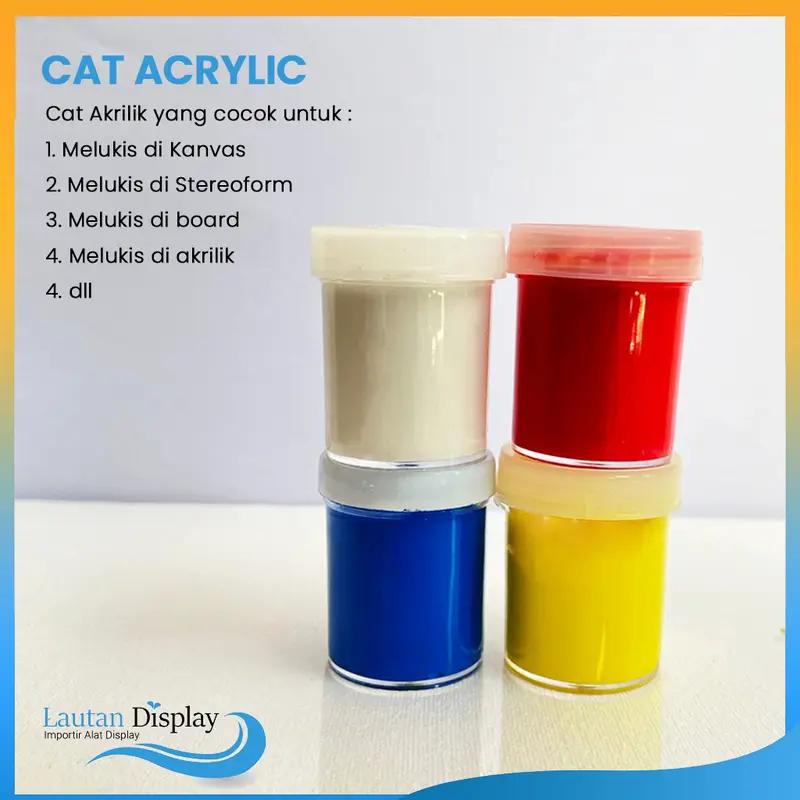 CAT ACRYLIC PAINT 20 ML / CAT LUKIS 20 ML CAT CANVAS LUKIS 1