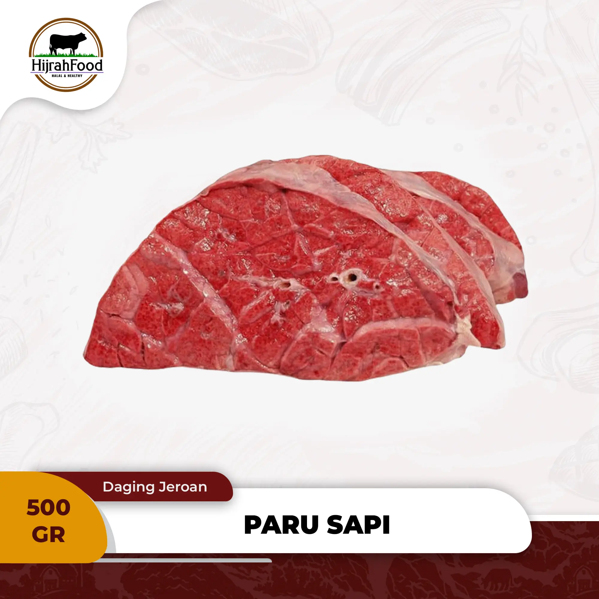 Hijrahfood Daging Paru Sapi | Beef Lung Import AUS
