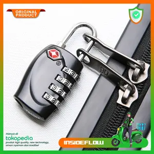 Gembok Koper Tas TSA Lock 4 Digit Angka Travel Haji Umrah Suitcase Password Custom