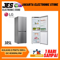 Gambar LG GC-B369NLRM KULKAS 305L 2 PINTU Bottom Freezer w/ DoorCooling+ dari JAKARTA ELECTRONIC STORE Kota Administrasi Jakarta Barat 1 Tokopedia