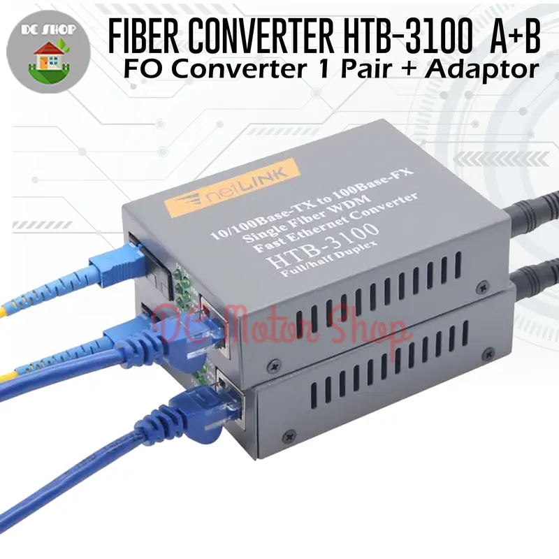 1 pair fiber optik fiber optic media converter optic rj45 HTB 3100 2