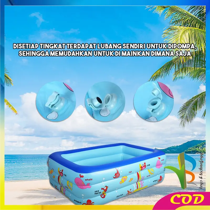 [COD] RB M327 Mainan Anak Kolam Renang Karet Ocean Dasar Gelembung / Kolam 6