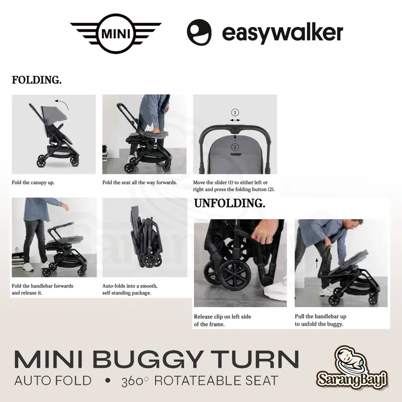 Easywalker Mini Buggy Turn 2 Stroller / Reversible Stroller 6