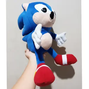 Boneka Sonic the Hedgehog maskot Sega tinggi 30 cm