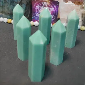 Natural Tower Green Aventurine Point Wand 5-6 cm (harga per pcs)