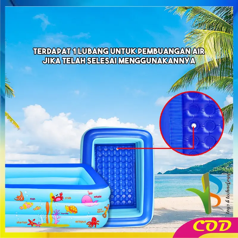 [COD] RB M327 Mainan Anak Kolam Renang Karet Ocean Dasar Gelembung / Kolam 4