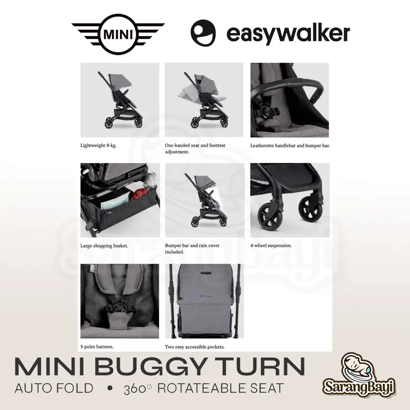 Easywalker Mini Buggy Turn 2 Stroller / Reversible Stroller 5