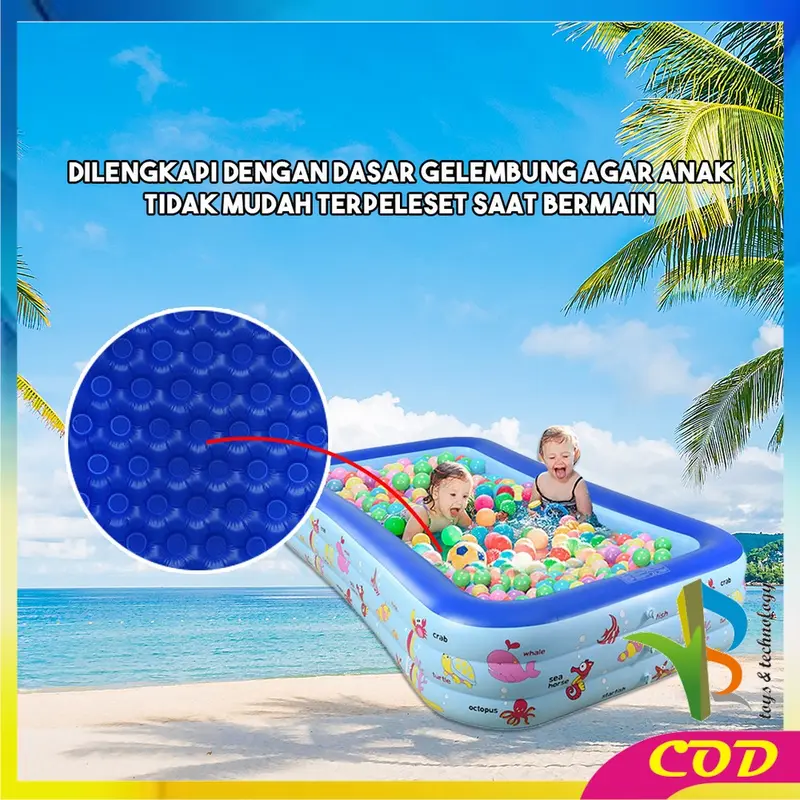 [COD] RB M327 Mainan Anak Kolam Renang Karet Ocean Dasar Gelembung / Kolam 2