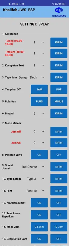 Khalifah Controller P10 JWS Wifi RGB statik 1