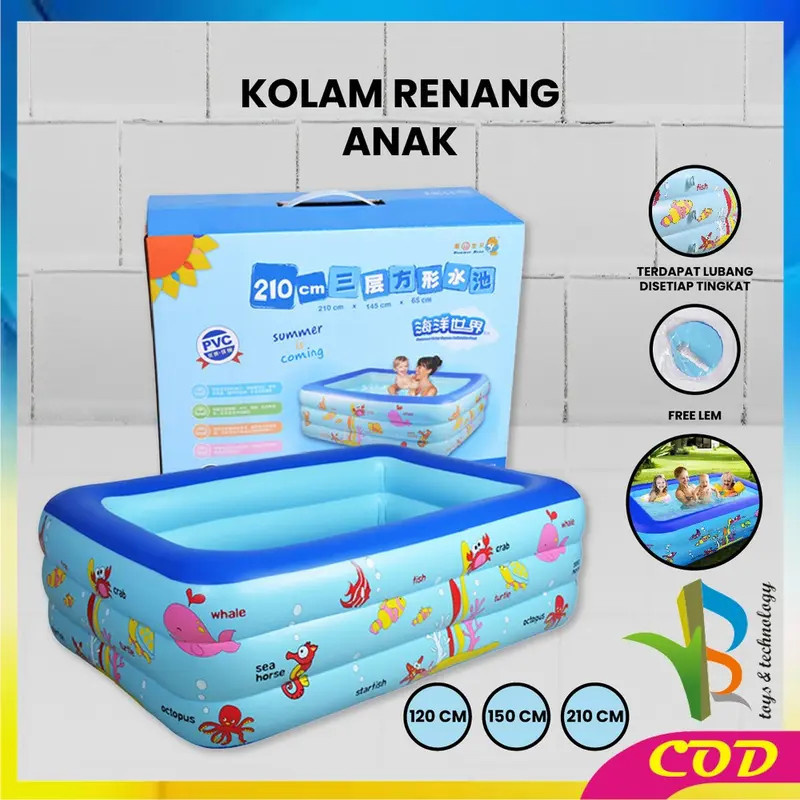 [COD] RB M327 Mainan Anak Kolam Renang Karet Ocean Dasar Gelembung / Kolam 0