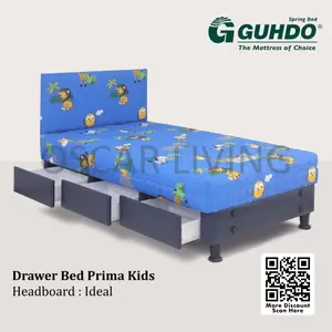 Guhdo Drawer Bed Prima Kids HB Ideal - Biru