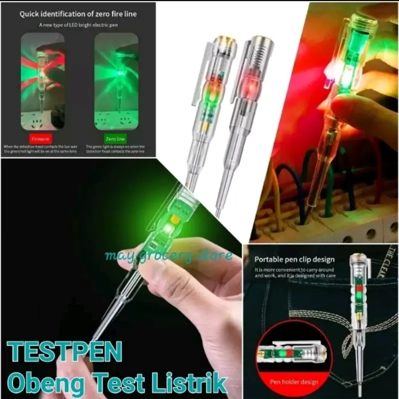 Obeng tespen DC AC Obeng Testpen Kabel Putus Test Pen Listrik LED 0