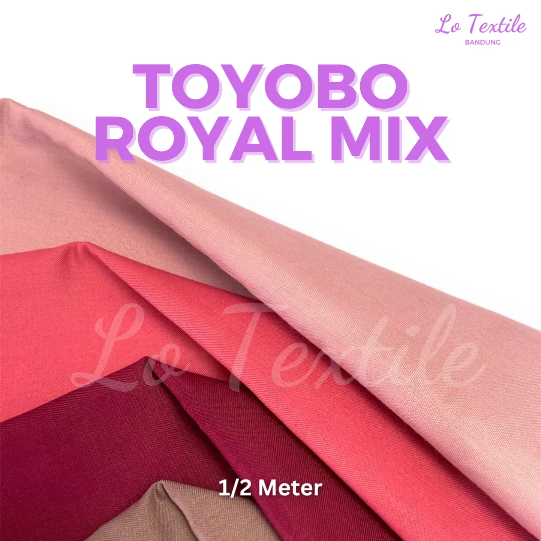 Kain Toyobo Royal Mix Premium 0.5 Meter - Katun Lembut Adem
