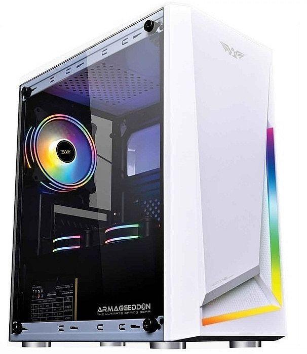 Gambar Armageddon Nimitz N5 Aurora RGB White Case Tempered Glass - No PSU dari SimoneComindo Kota Medan Tokopedia