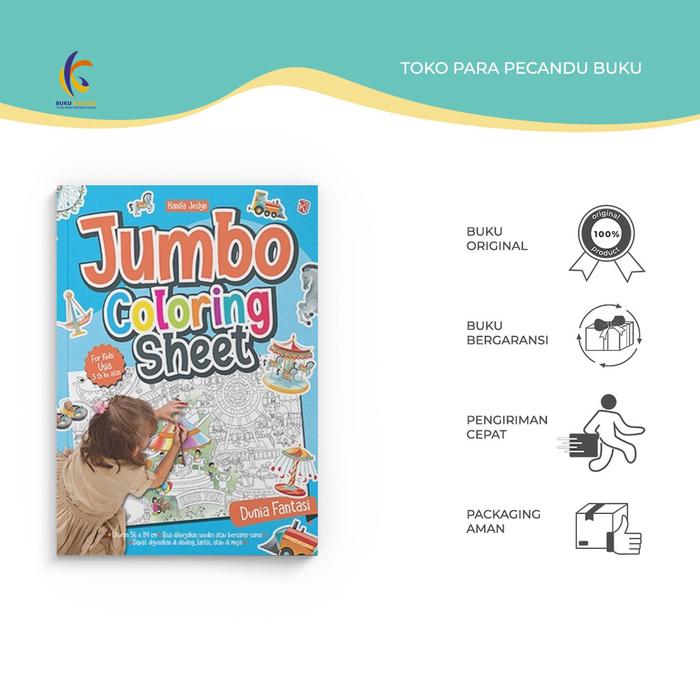 Gambar Jumbo Coloring Sheet Dunia Fantasi - Hanifa Jeslyn - Bukukaluku dari Bukukalukubdg Kota Bandung Tokopedia
