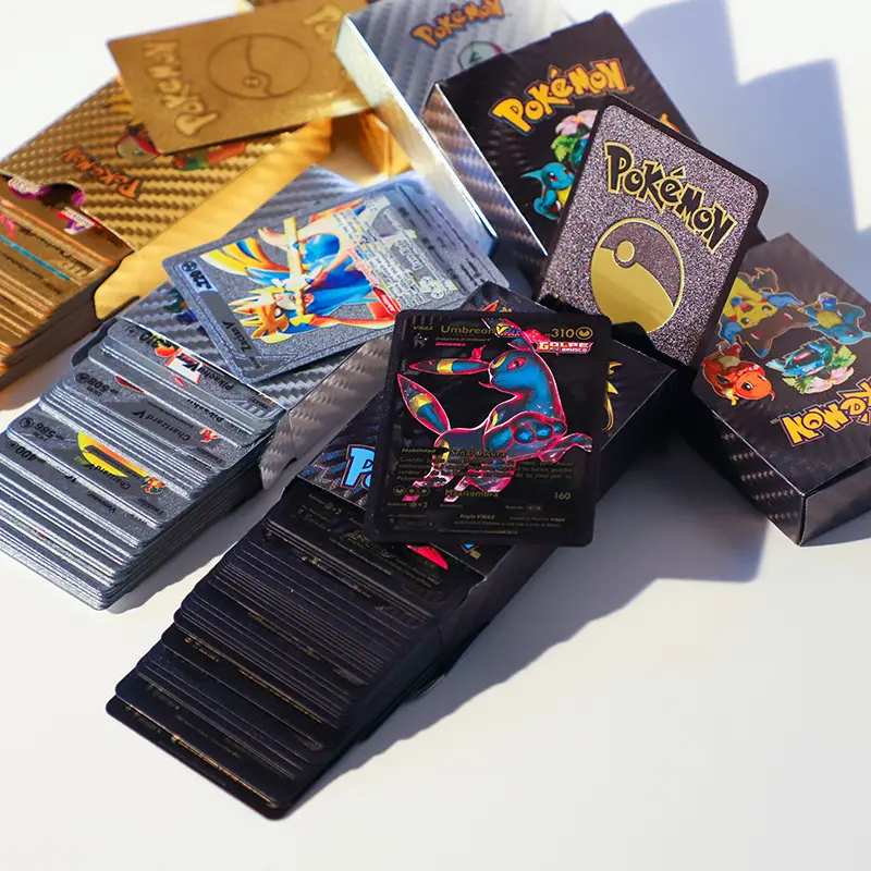 Kartu Pokemon Emas Pikachu 55PCS/Box: Permainan Interaktif Asyik 1