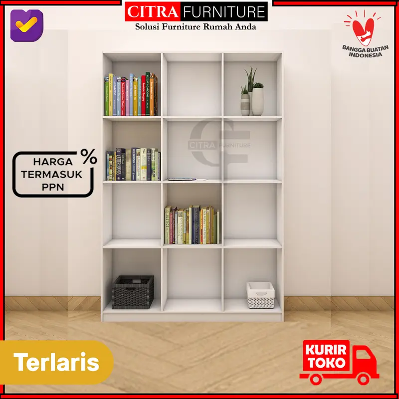 Rak buku 12 kotak / Rak laundry 12 kotak 0