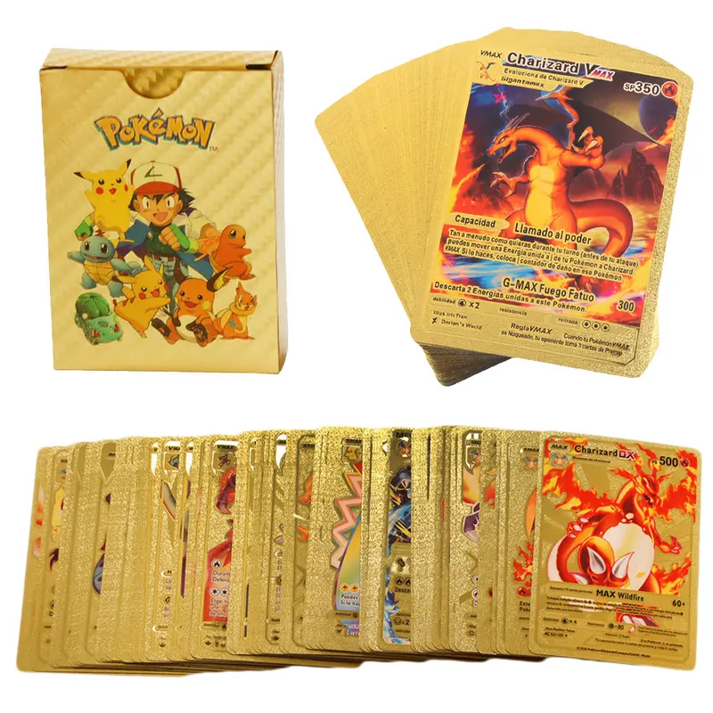 Kartu Pokemon Emas Pikachu 55PCS/Box: Permainan Interaktif Asyik 2