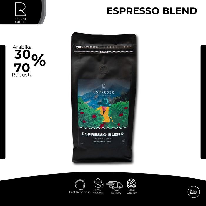 Gambar Resume Coffee Espresso 30/70 Blend Arabika Robusta dari Resume.coffee Kota Administrasi Jakarta Selatan Tokopedia