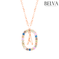 Gambar Kalung Berlian Inisial A - Kalung Huruf Sapphire - BANKAU02207 - Rose Gold dari Belva Jewellery Online Kota Administrasi Jakarta Barat 1 Tokopedia