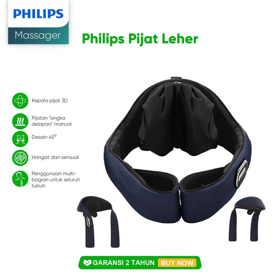 Philips Neck Shoulder Massage PPM3521 Alat Pijat Leher Bahu Wireless - Biru