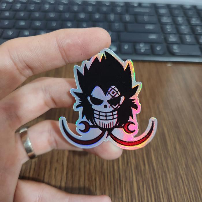 Jual Sticker Hologram Anime - PSH1793 - One Piece - Logo Dragon ...