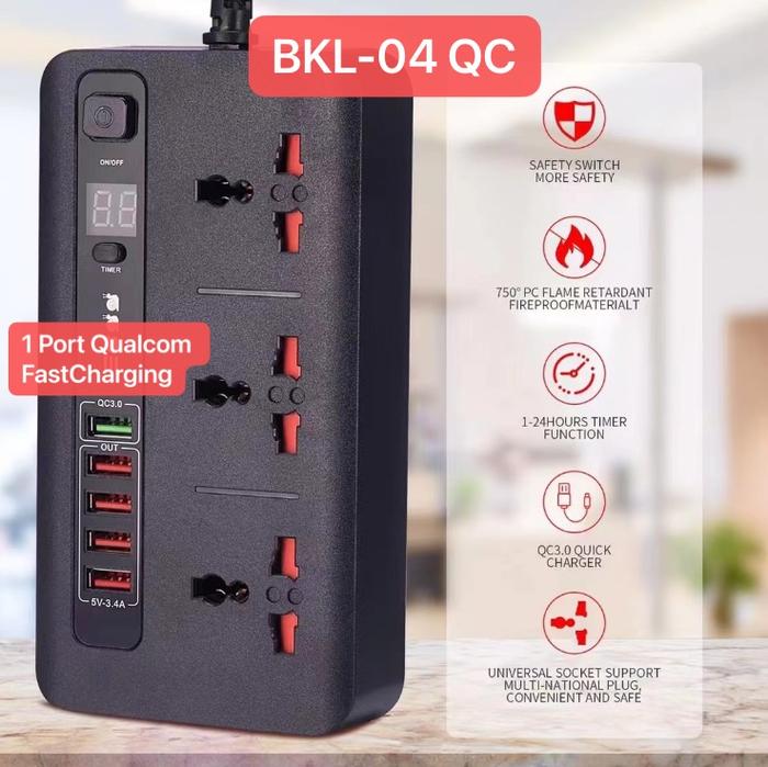 Qualcomm Test Socket Promo Stop Kontak QualComm Power Socket 5 USB Port 3.4A BKL-05 Fast ...
