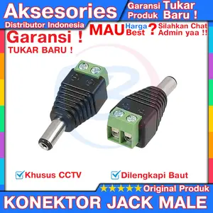 Konektor Jack DC Male Untuk CCTV Original