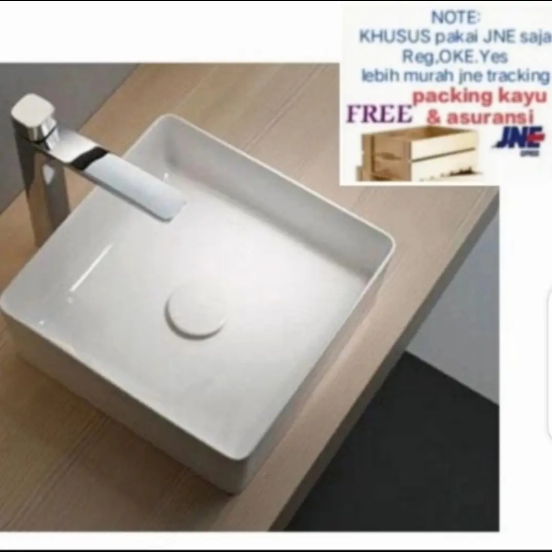 wastafel k389A paket komplit kran stainles