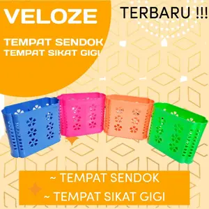 TEMPAT SENDOK VELOZE 2 SEKAT SERBAGUNA SIKAT GIGI TEMPAT TISU TISSUE