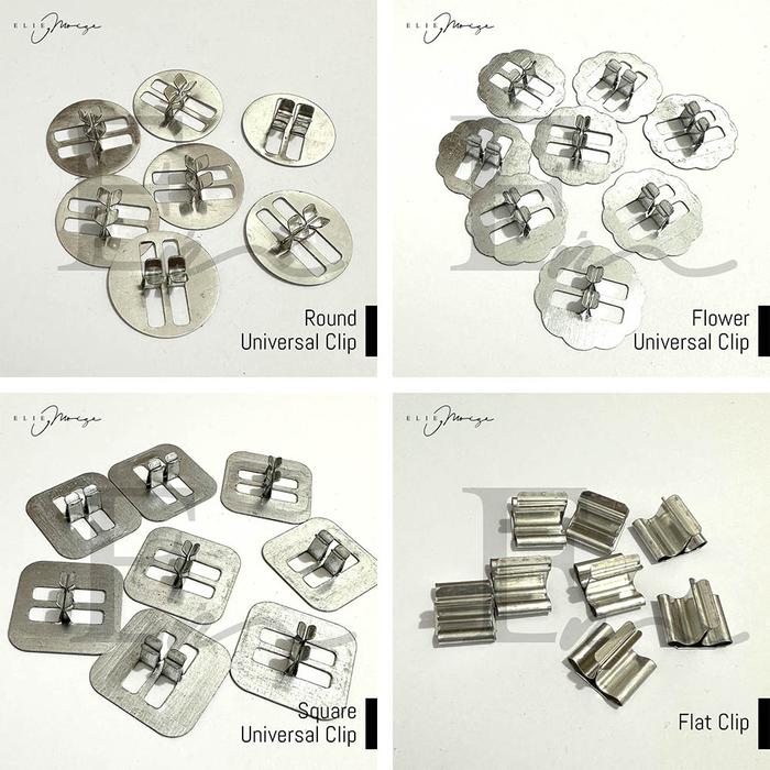 Gambar Wood Wick Metal Holder / Penjepit Sumbu Lilin Kayu isi 10 pcs - 10pcs, flat clip dari Elie Moise Official Kota Tangerang Tokopedia