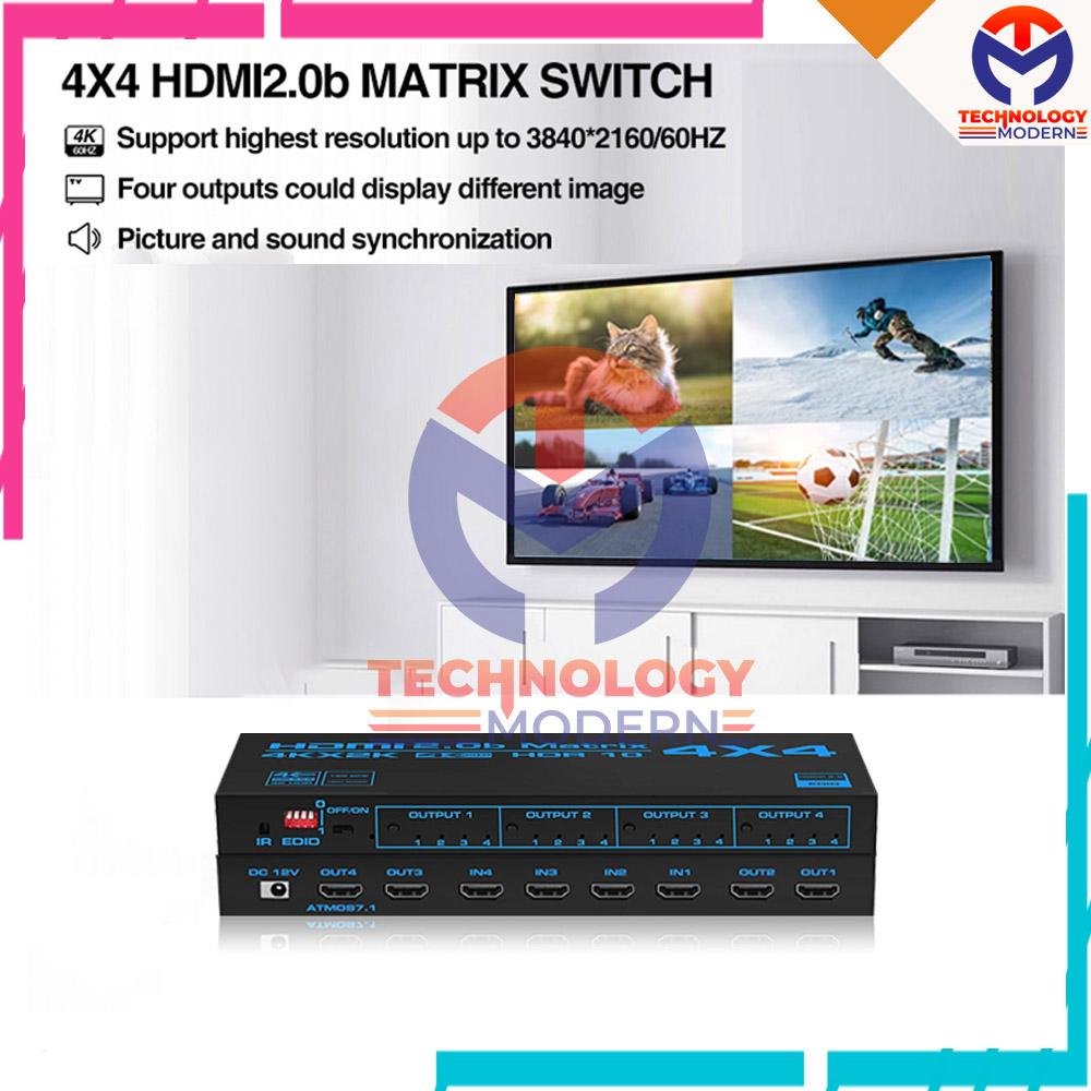 4K HDMI Matrix Switcher 4x4 (4 input-4 output) Support Audio Over HDMI