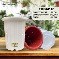 Gambar Pot Yogap (Extra Drainase) - Ukuran 17 Pot Bunga Tanaman Hias Tebal - Merah Bata, 1 pcs dari workplant official Kota Surabaya 2 Tokopedia
