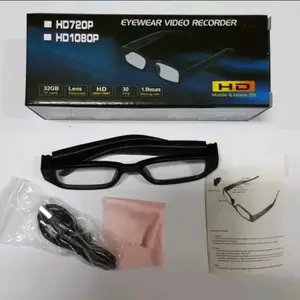 Kacamata spy + kamera pengintai headset kacamata 1089p HD kamera