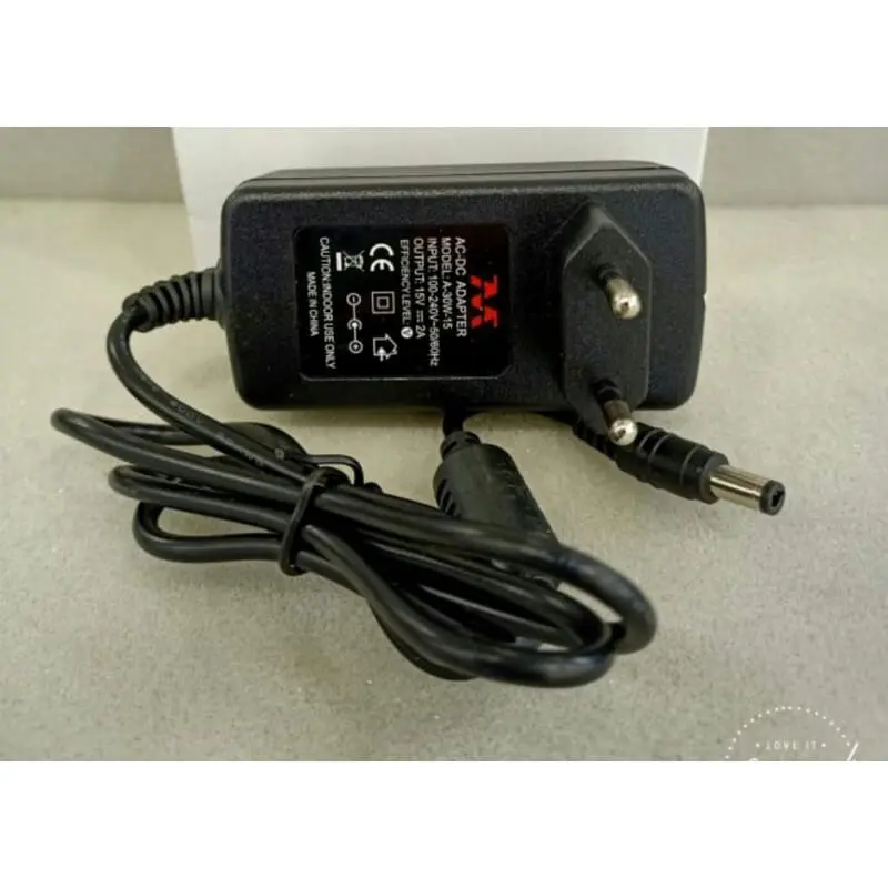 AC DC adaptor charger speaker aktif portable hardwell 15 volt 2 amper