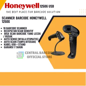 BARCODE SCANNER HONEYWELL 1250G + STAND 1DIMENSI VOYAGER USB KABEL