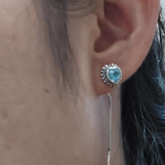 Anting perak wanita korea style 3